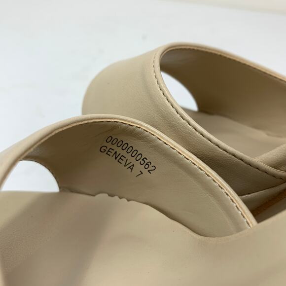 SOLD Shu Shop Geneva Platform Sandals Women's Size 7 Beige NEW - Picture 6 of 9